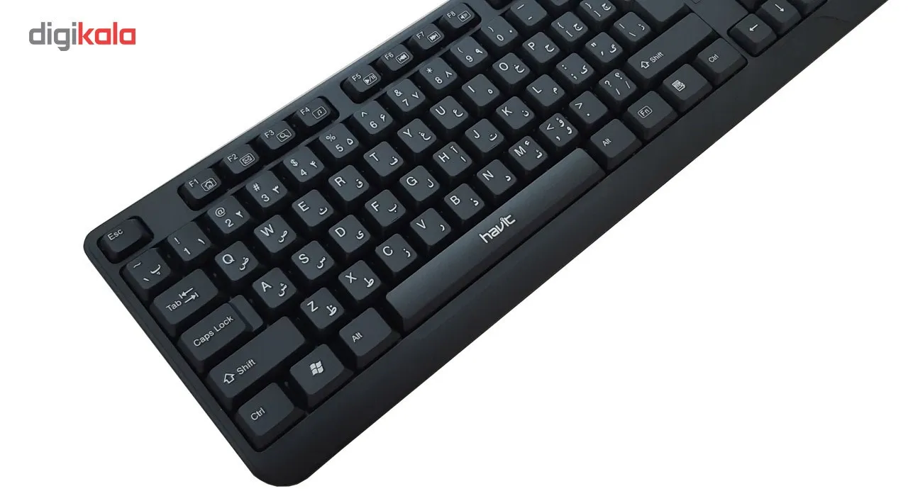 کیبورد هویت مدل HV-KB378 | مشکی | گارانتی 24 ماهه مروارید اسپیرو