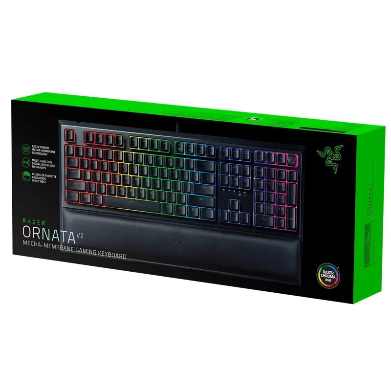 کیبورد مخصوص بازی ریزر مدل ORNATA V2 | مشکی | گارانتی 18 ماهه پانا