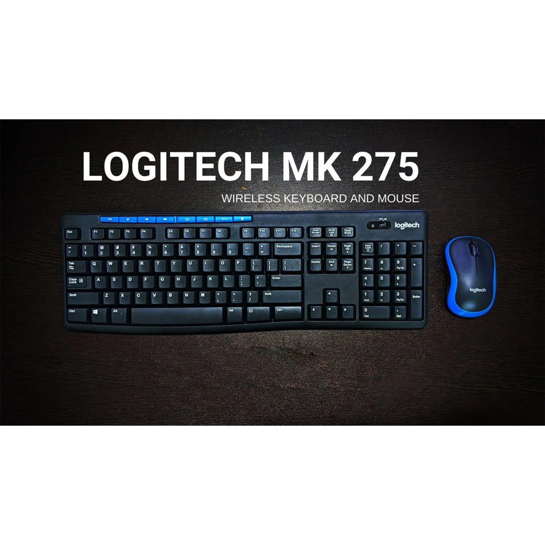 کیبورد و ماوس بی سیم لاجیتک مدل MK275 | مشکی | گارانتی 24 ماهه مروارید اسپیرو