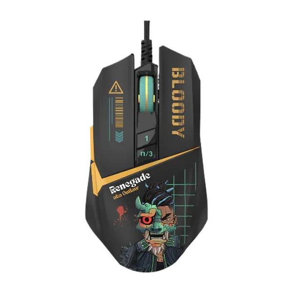 ماوس مخصوص بازی بلادی مدل W63 Max Renegade Midnight Activated | مشکی | گارانتی 24 ماهه مروارید اسپیرو