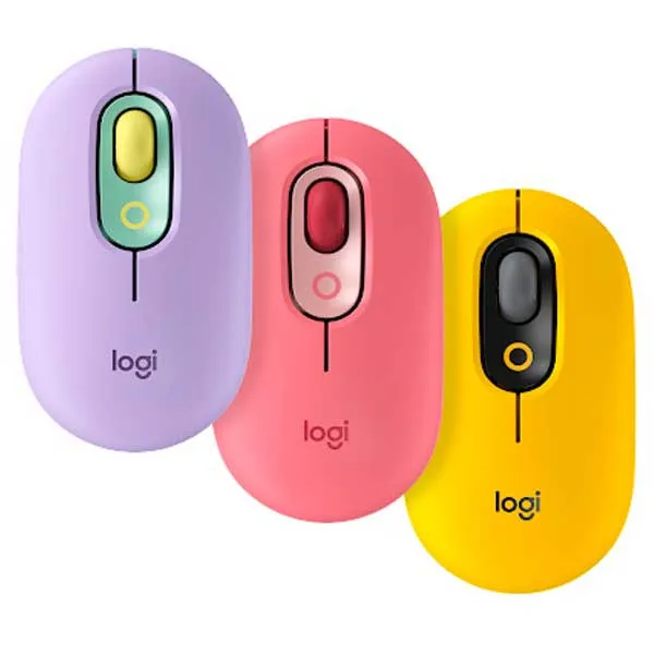 ماوس بی سیم لاجیتک مدل POP MOUSE Silent | زرد | گارانتی 24 ماهه مروارید اسپیرو