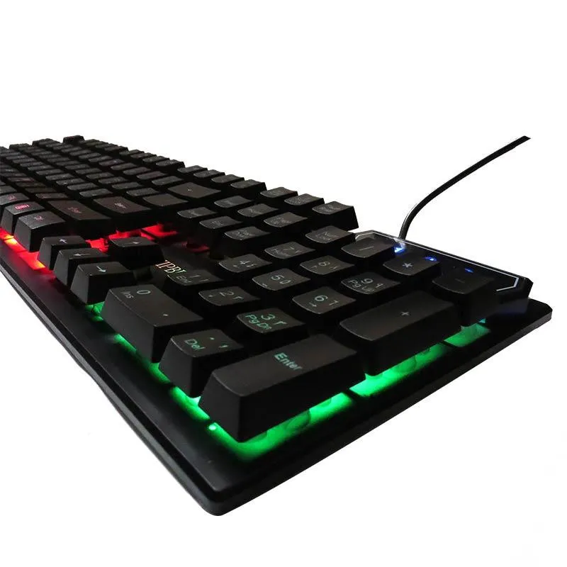 کیبورد و موس مخصوص بازی مدل K96، سوییچ ممبران، Full-Size، نورپردازی RGB | مشکی | گارانتی 24 ماهه مروارید اسپیرو