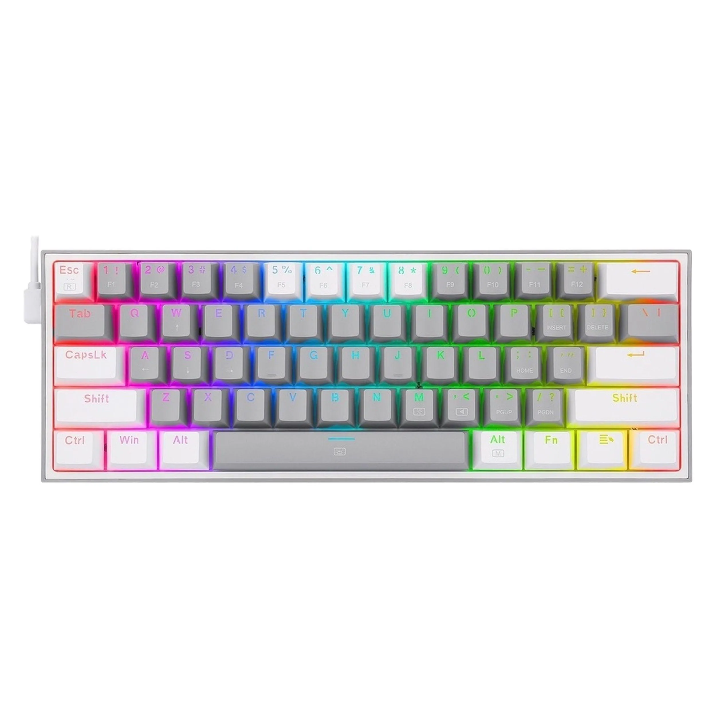 کیبورد گیمینگ ردراگون مدل K617 FIZZ، سوییچ مکانیکال قرمز، Tenkeyless، نورپردازی RGB | سفید | گارانتی 24 ماهه مروارید اسپیرو