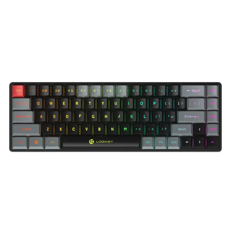 کیبورد گیمینگ بی سیم لاجی کی مدل K410B، سوییچ مکانیکال قرمز، Tenkeyless، نورپردازی RGB | مشکی | گارانتی 24 ماهه مروارید اسپیرو