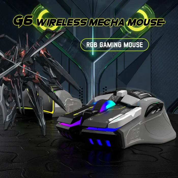 ماوس بی سیم مخصوص بازی مدل G6 | زرد | گارانتی 24 ماهه مروارید اسپیرو