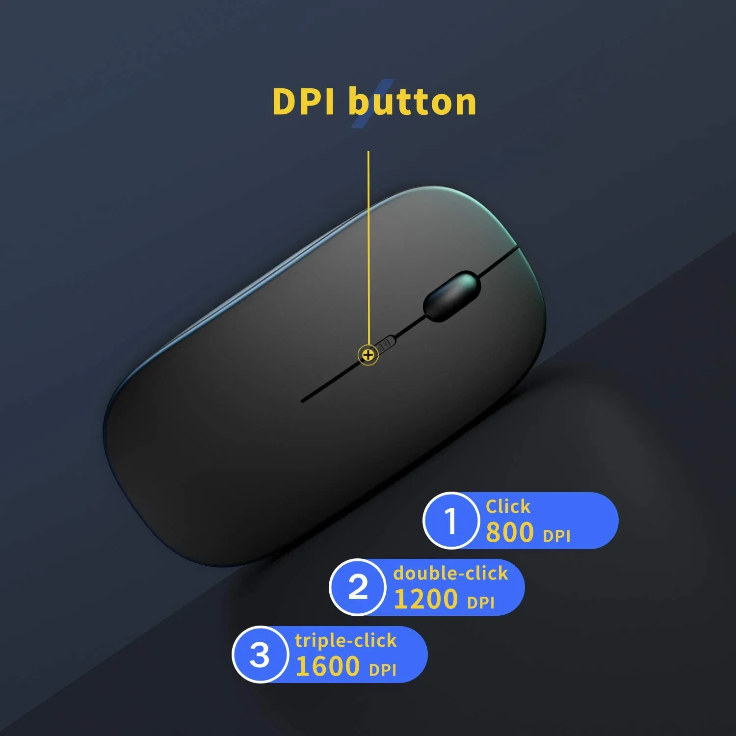 ماوس بی سیم مدل Ultra Slim silent click | مشکی | گارانتی 24 ماهه مروارید اسپیرو