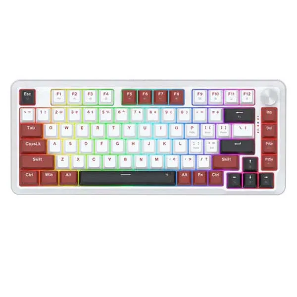 کیبورد گیمینگ باسیم ردراگون مدل STORMHUNTER K721WRB-RGB | سفید | گارانتی 24 ماهه مروارید اسپیرو