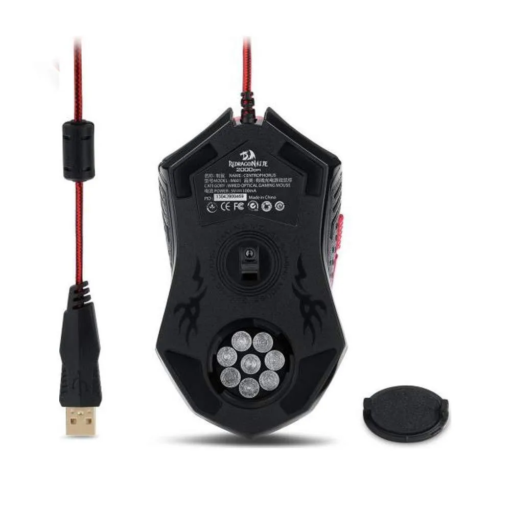 ماوس مخصوص بازی ردراگون مدل CENTROPHORUS-2 M601 | مشکی | گارانتی 24 ماهه مروارید اسپیرو