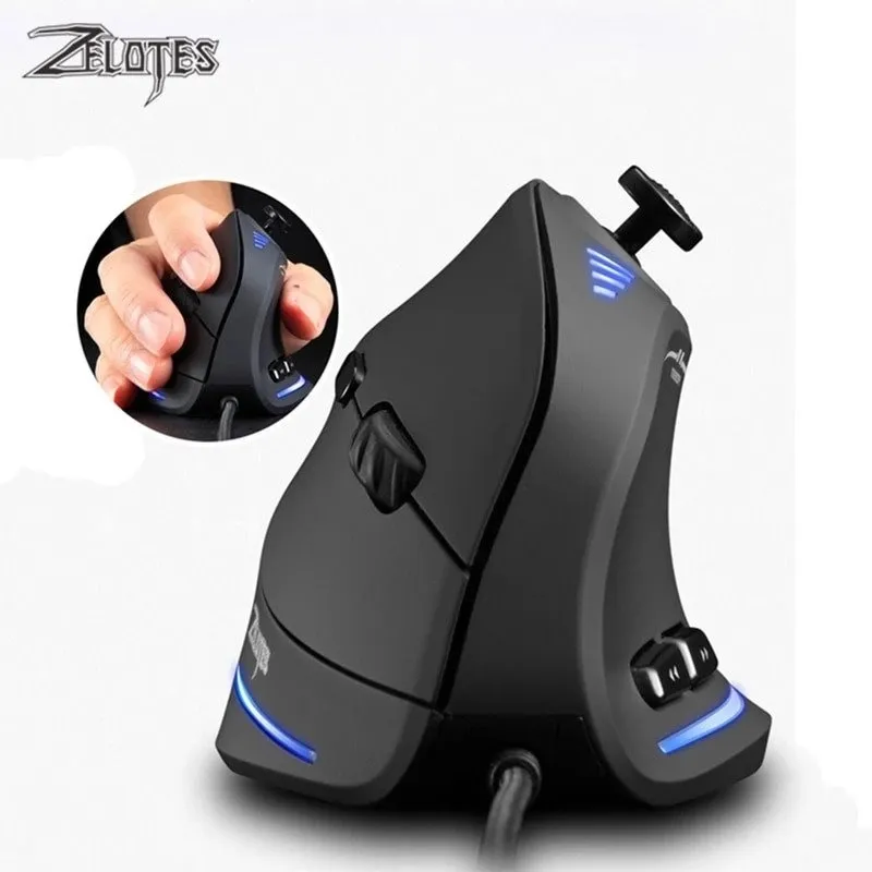 ماوس زیلوتس مدل ZELOTES C18 Wired Vertical Mouse | مشکی | گارانتی 24 ماهه مروارید اسپیرو