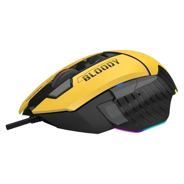 ماوس گیمینگ بلادی مدل W95 Max Sport Lime Activated | زرد | گارانتی 24 ماهه مروارید اسپیرو