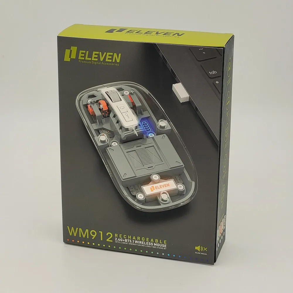 ماوس بی سیم شارژی ایلون مدل WM912 | بی رنگ مات | گارانتی 24 ماهه مروارید اسپیرو