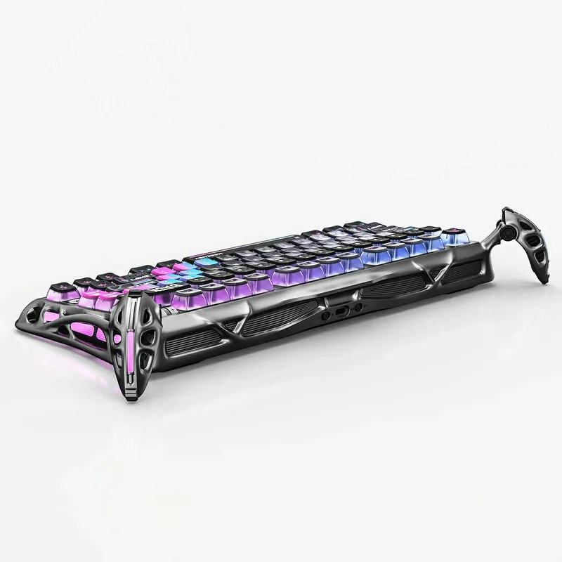 کیبورد مخصوص بازی گراوا استار مدل Mercury K1 Pro Cyberpunk | خاکستری | گارانتی 24 ماهه مروارید اسپیرو