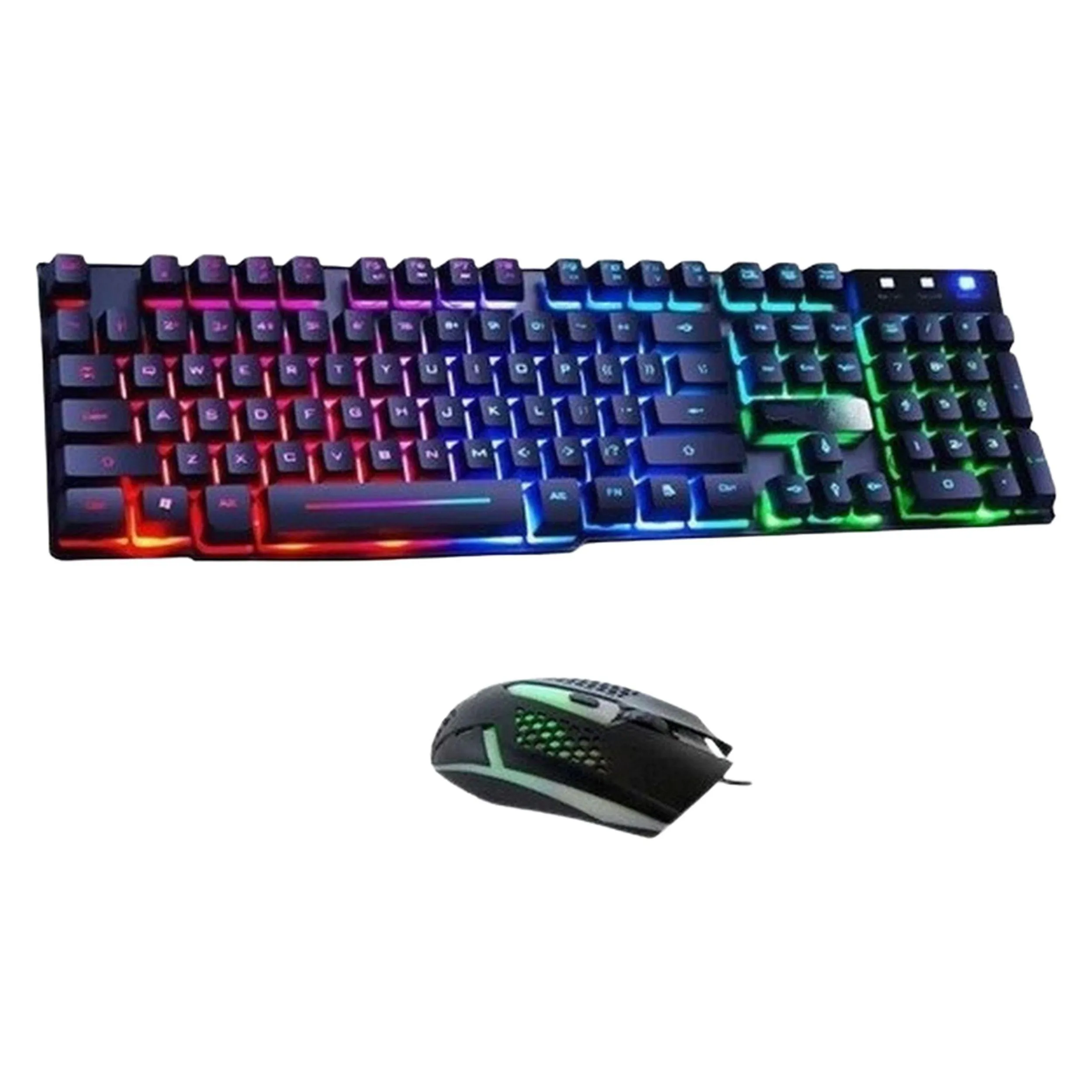 کیبورد و ماوس گیمینگ یوسیتک مدل CO 3080G، سوییچ ممبران، Full-Size، نورپردازی RGB | مشکی | گارانتی 24 ماهه مروارید اسپیرو