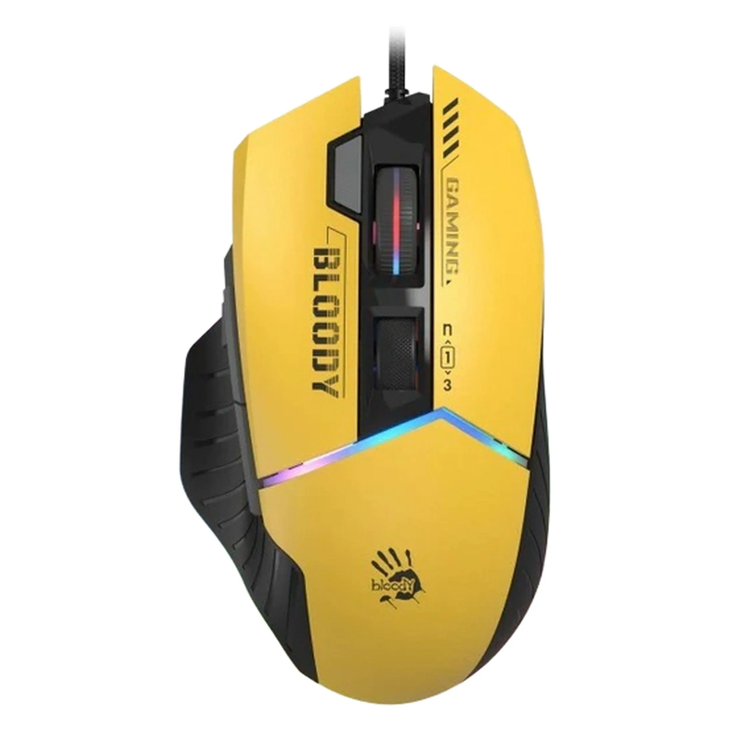 ماوس گیمینگ بلادی مدل W95 Max Sport Lime Activated | زرد | گارانتی 24 ماهه مروارید اسپیرو