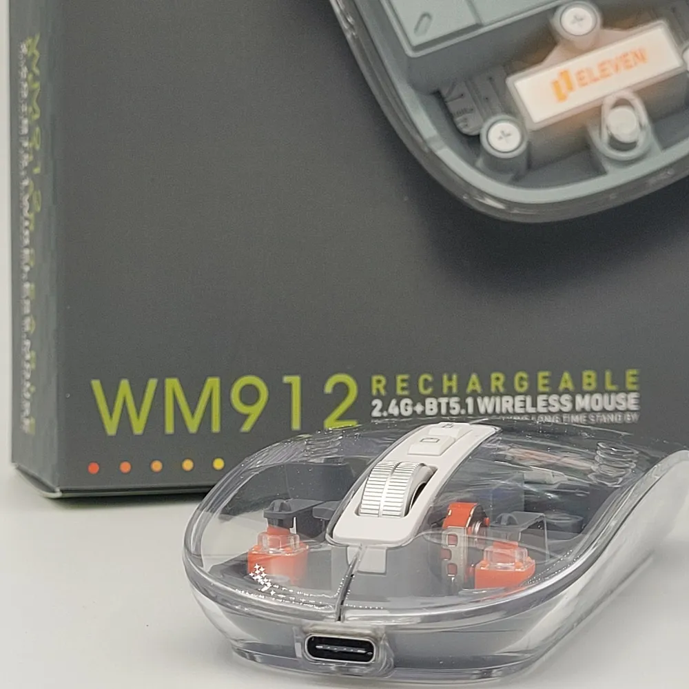 ماوس بی سیم شارژی ایلون مدل WM912 | بی رنگ مات | گارانتی 24 ماهه مروارید اسپیرو