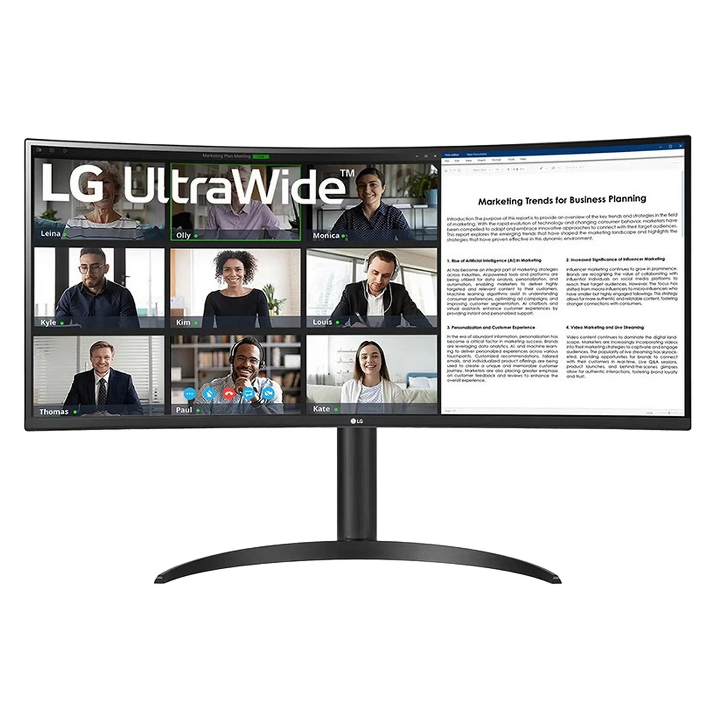 مانیتور 34 اینچ ال جی  مدل 34WR55QK-B | مشکی | گارانتی 18 ماهه کسری پارس