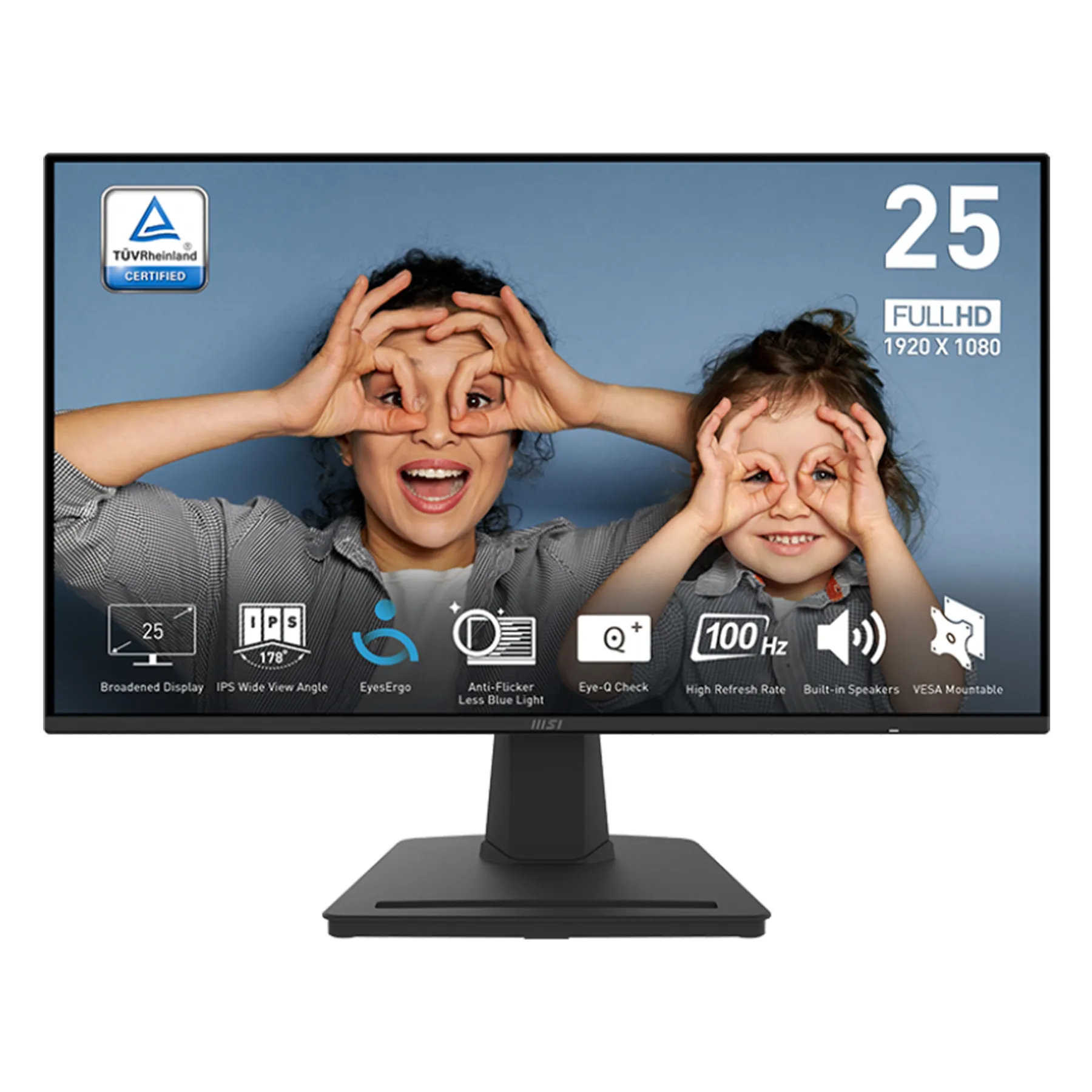مانیتور 24.5 اینچ ام اس آی مدل PRO MP252 | مشکی | گارانتی 36 ماهه ماتریس