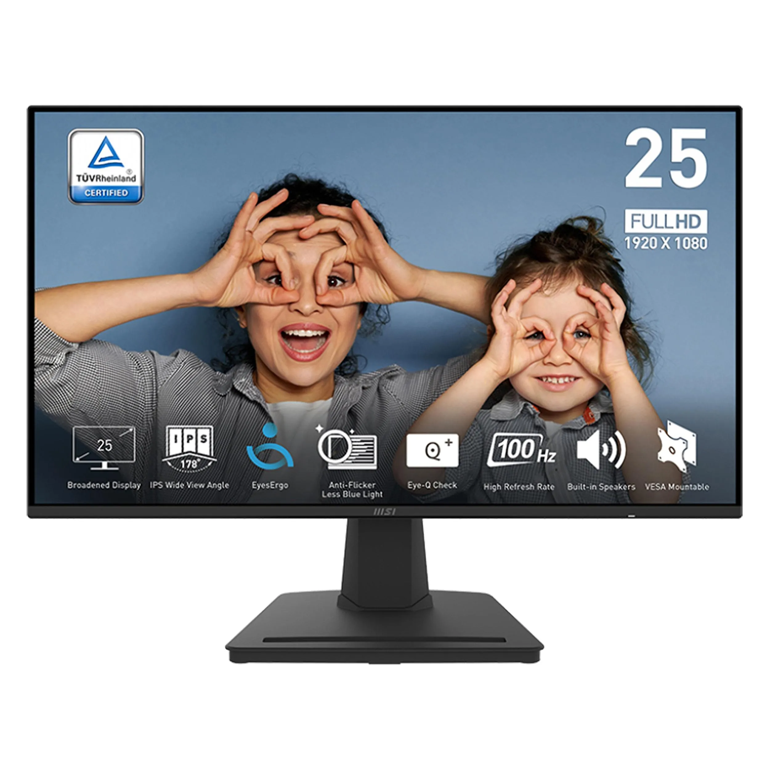 مانیتور 24.5 اینچ ام اس آی مدل PRO MP252 | مشکی | گارانتی 36 ماهه ماتریس
