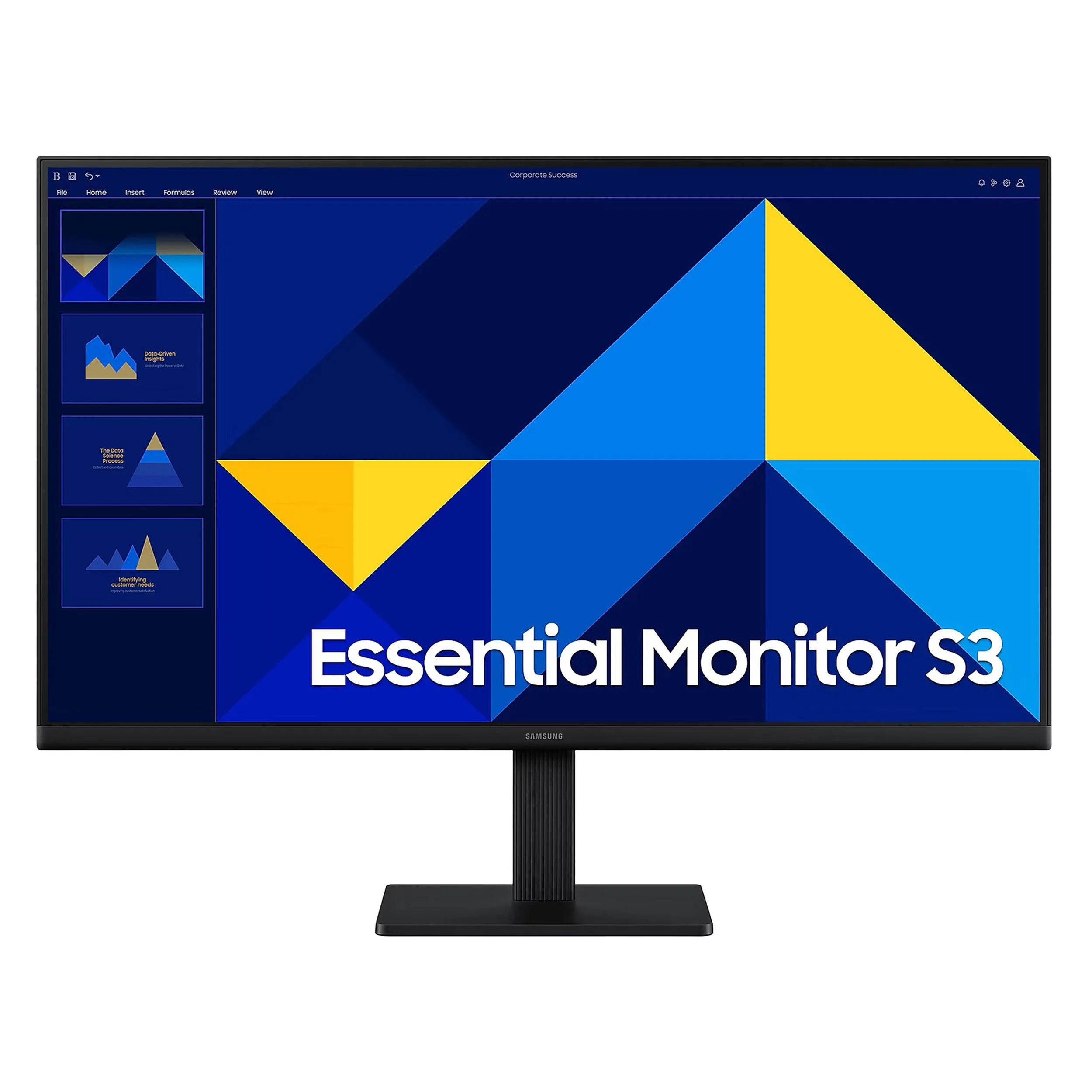 مانیتور 27 اینچ سامسونگ مدل Essential Monitor S3 S30GD LS27D300GAMXUE | مشکی | گارانتی 18 ماهه الماس رایان ایرانیان