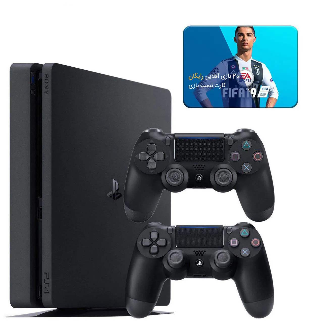 کنسول بازی سونی مدل Playstation 4 Slim ریجن 2 کد CUH-2216B ظرفیت 1 ترابایت به همراه 20 عدد بازی | گارانتی 18 ماهه پیکسل