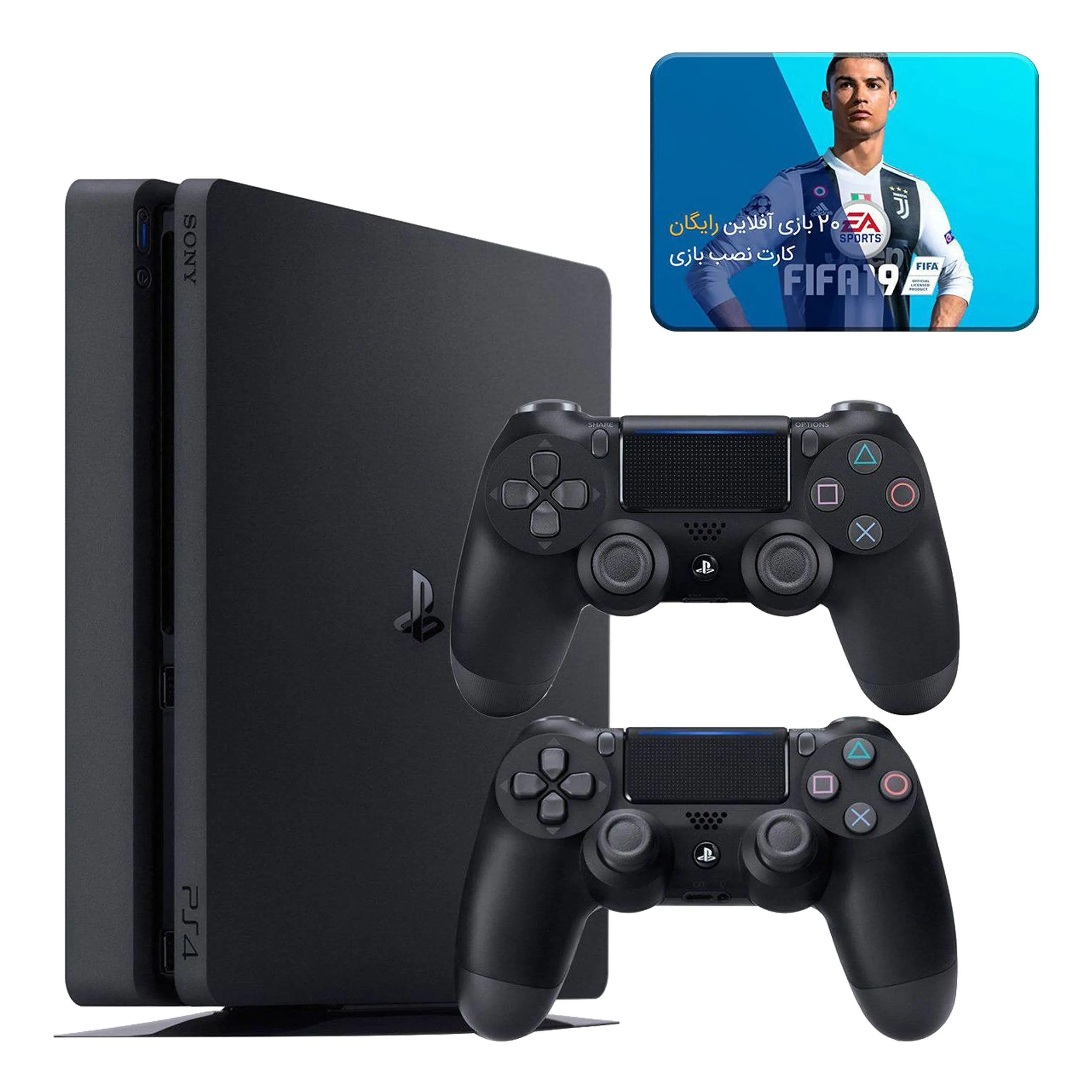 کنسول بازی سونی مدل Playstation 4 Slim ریجن 2 کد CUH-2216B ظرفیت 1 ترابایت به همراه 20 عدد بازی | گارانتی 18 ماهه پیکسل