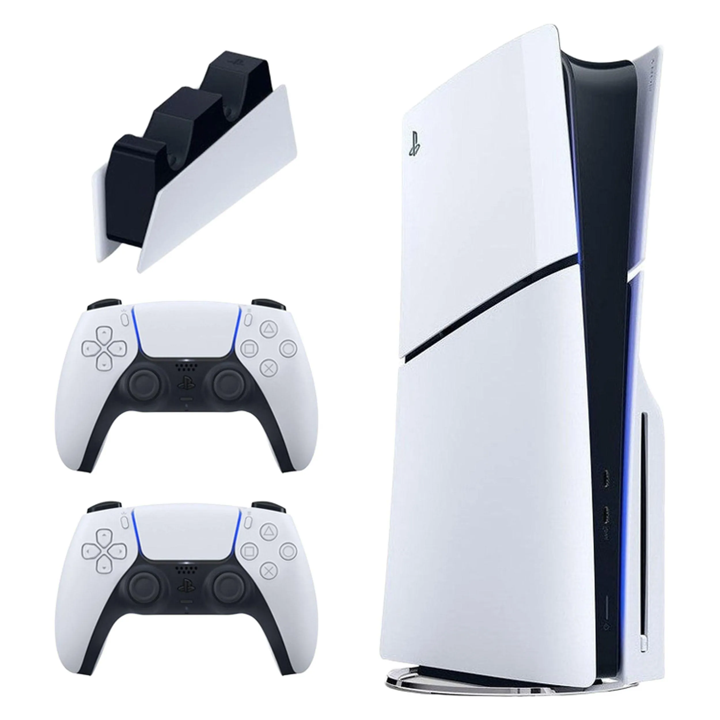 کنسول بازی سونی مدل PlayStation 5 Slim ظرفیت یک ترابایت ریجن 2000 آسیا به همراه دسته اضافی و پایه شارژر | گارانتی 18 ماهه پیکسل