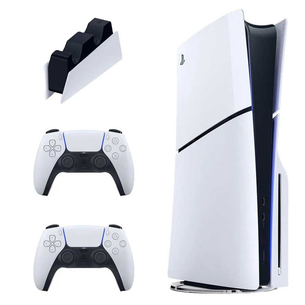 کنسول بازی سونی مدل PlayStation 5 Slim ظرفیت 1 ترابایت ریجن CFI-2116 اروپا به همراه دسته اضافی و پایه شارژر | گارانتی 18 ماهه پیکسل