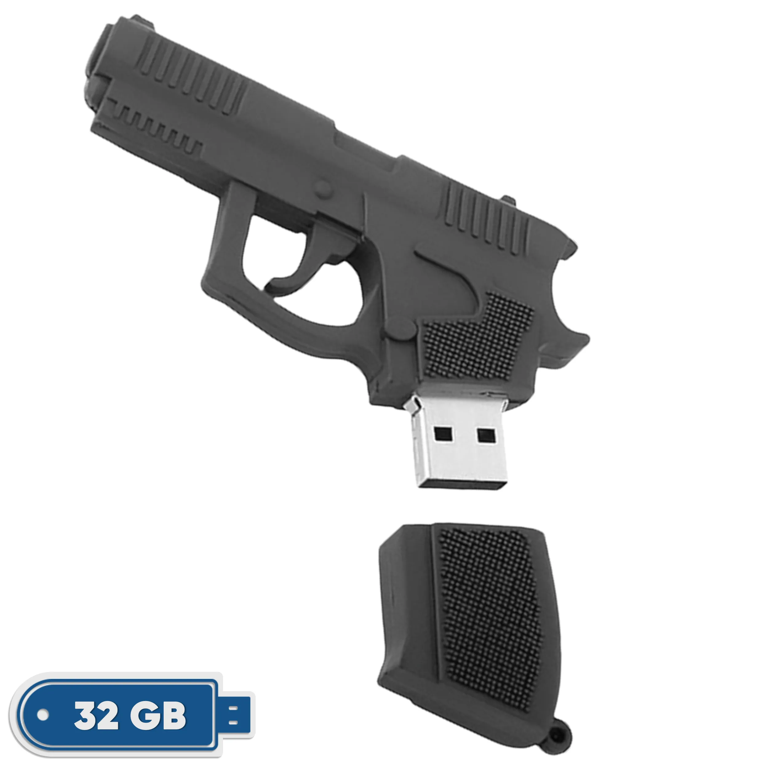 فلش مموری کینگ فست مدل Gun WA-12 ظرفیت 32 گیگابایت، رابط USB 2.0، سرعت خواندن 25 مگابایت بر ثانیه، سرعت نوشتن 12 مگابایت بر ثانیه، بدنه پلاستیکی مقاوم در برابر شوک و لرزش، سازگار با ویندوز، مک، تلویزیون، تبلت و گوشی موبایل | مشکی | گارانتی 24 ماهه مروارید اسپیرو