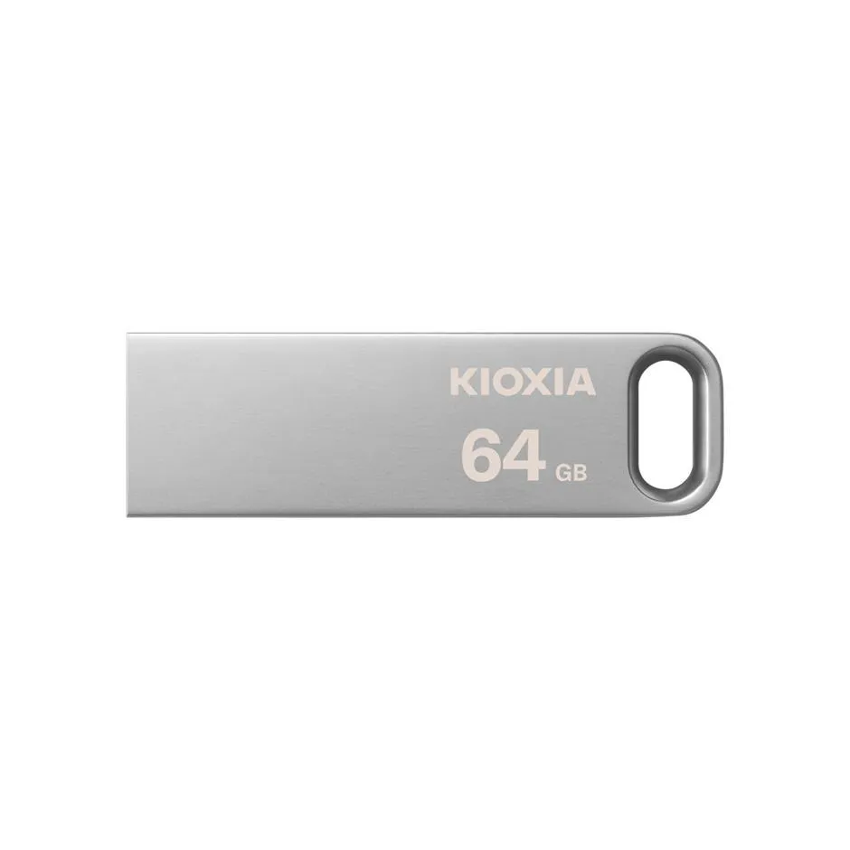 فلش مموری کیوکسیا مدل U366 ظرفیت 64 گیگابایت بدنه استیل مقاوم، رابط USB 3.2 سرعت انتقال بالا و حلقه اتصال آسان | خاکستری | گارانتی 24 ماهه ایمن ایده mit