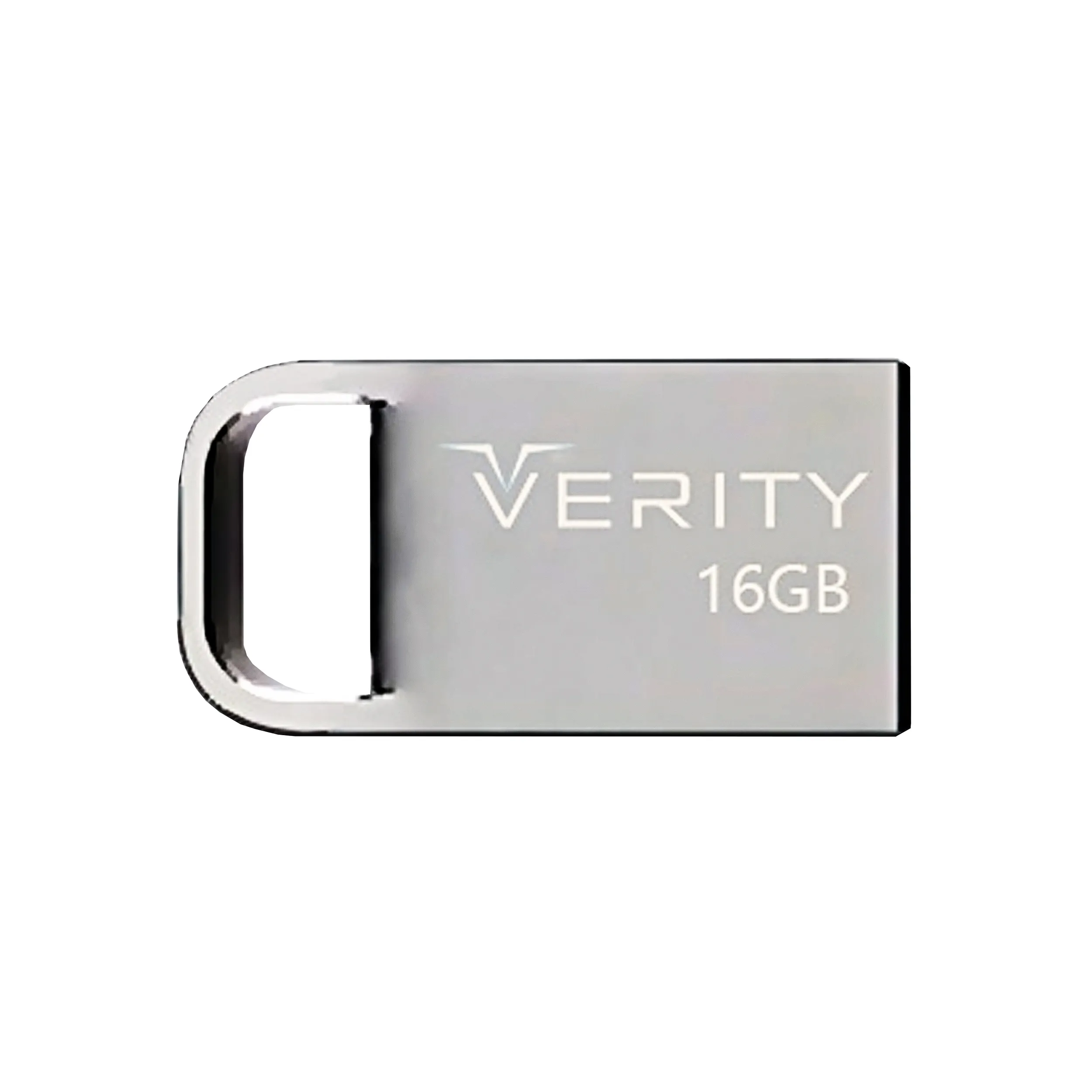 فلش مموری وریتی مدل V813 ظرفیت 16 گیگابایت، رابط USB 2.0 Type-A، بدنه فلزی، طراحی بندانگشتی، سازگار با موبایل، تبلت، کامپیوتر و تلویزیون، سرعت انتقال 20 مگابایت بر ثانیه | خاکستری | گارانتی 24 ماهه مروارید اسپیرو