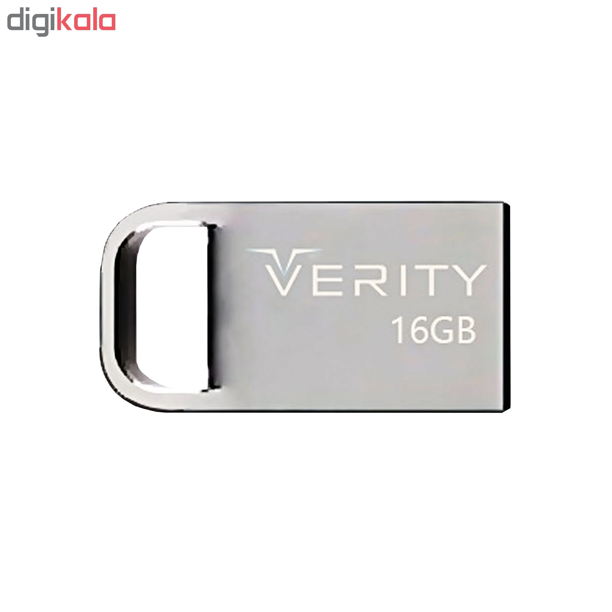 فلش مموری وریتی مدل V813 ظرفیت 16 گیگابایت، رابط USB 2.0 Type-A، بدنه فلزی، طراحی بندانگشتی، سازگار با موبایل، تبلت، کامپیوتر و تلویزیون، سرعت انتقال 20 مگابایت بر ثانیه | خاکستری | گارانتی 24 ماهه مروارید اسپیرو