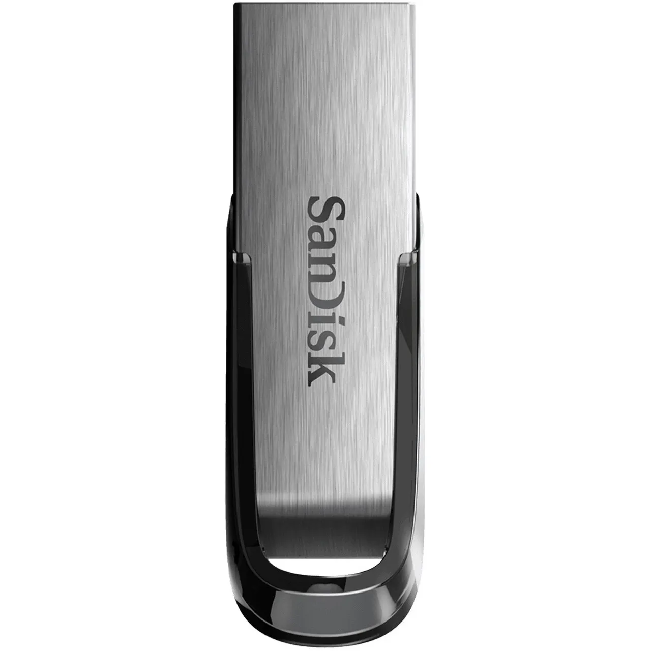 فلش مموری سن دیسک مدل Ultra Flair CZ73 ظرفیت 16 گیگابایت با بدنه فلزی، پورت USB 3.0، سازگار با USB 2.0 و قابلیت رمزگذاری فایل‌ها | مشکی | گارانتی 18 ماهه آواژنگ