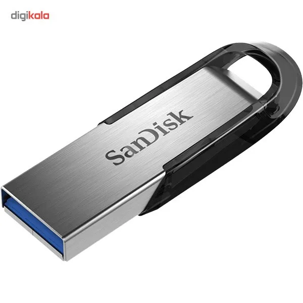 فلش مموری سن دیسک مدل Ultra Flair CZ73 ظرفیت 16 گیگابایت با بدنه فلزی، پورت USB 3.0، سازگار با USB 2.0 و قابلیت رمزگذاری فایلها | مشکی | گارانتی 18 ماهه آواژنگ