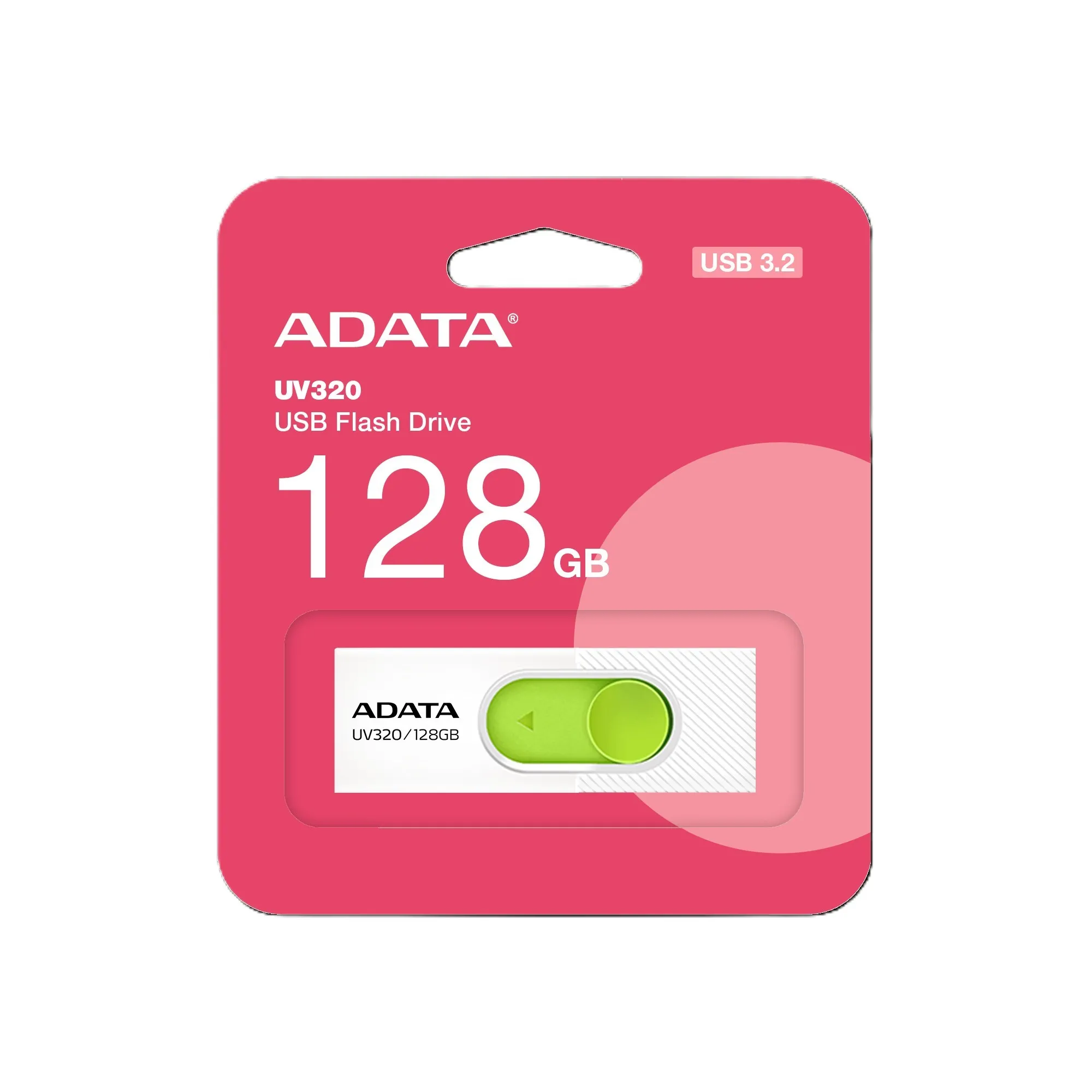 فلش مموری ای دیتا مدل UV320 ظرفیت 128 گیگابایت با رابط USB 3.2 | مشکی | گارانتی 18 ماهه آونگ